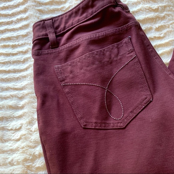 Maroon Calvin Klein Skinny Jeggings - Picture 4 of 7